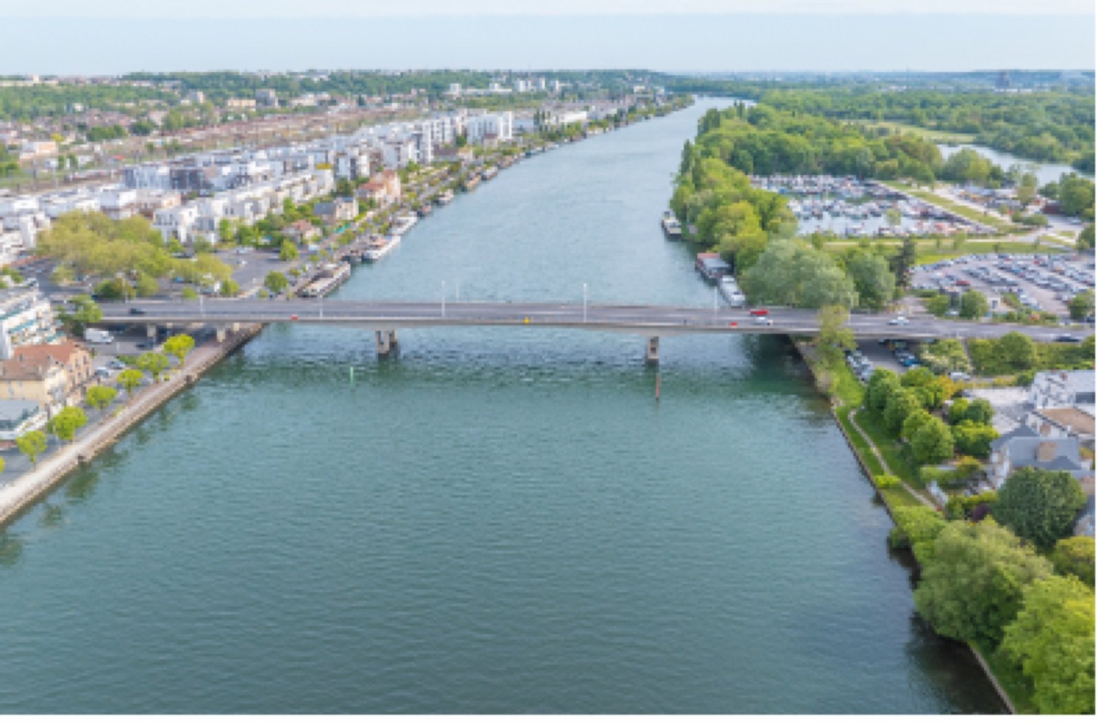 Vue aérienne du Pont de la Première Armée